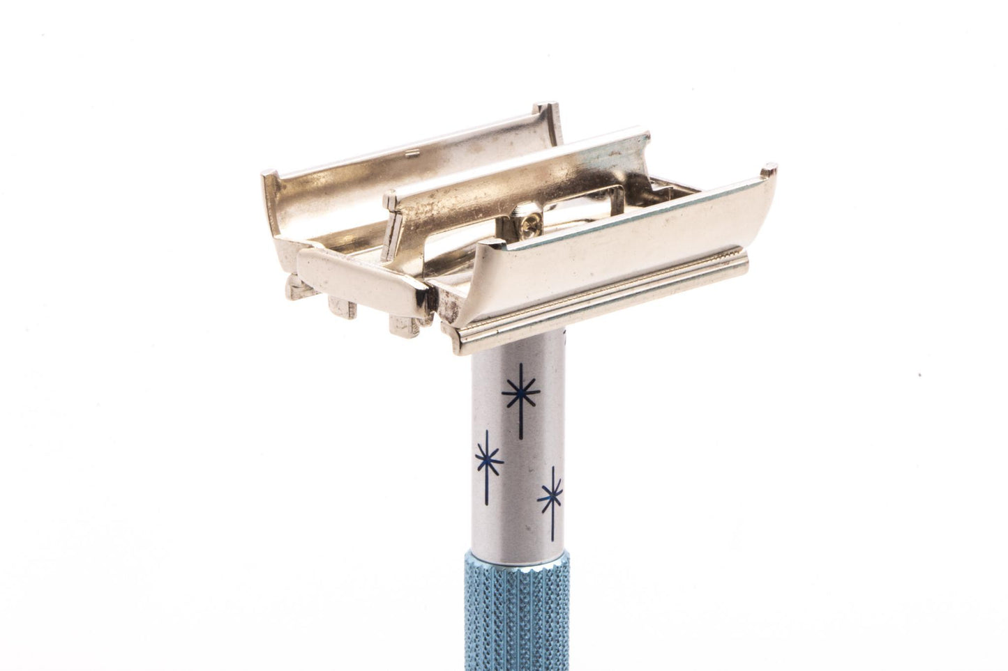 1962 H4 Gillette Lady Blue Star Double Edge Safety Razor Set | Original Condition
