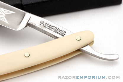 5/8" H. Boker Edelweiss Hollow Ground Round Point Straight Razor