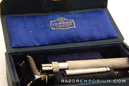 1930's J.A. Henckels Safety Razor in Leather Case