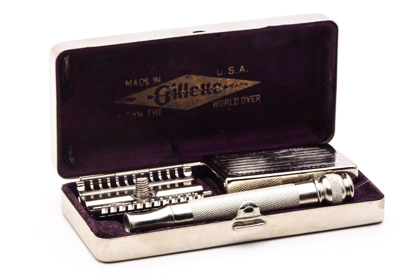 1930's Gillette Ball End Long Comb "NEW" DE Safety Razor | Original Condition