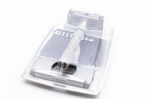 1963 Gillette Slim Adjustable Double Edge Safety Razor Original Case I3