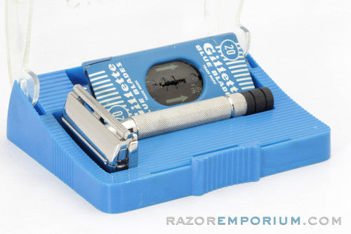 1952 Gillette Black Tip Double Edge Super Speed Set - X2