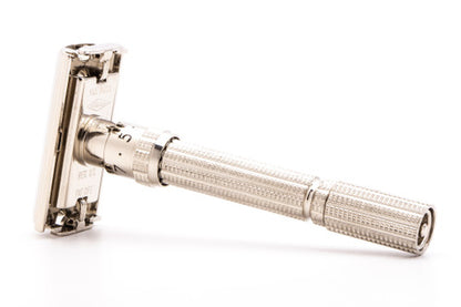 1964 J2 Gillette Slim Adjustable Double Edge Safety Razor | Factory Nickel Revamp