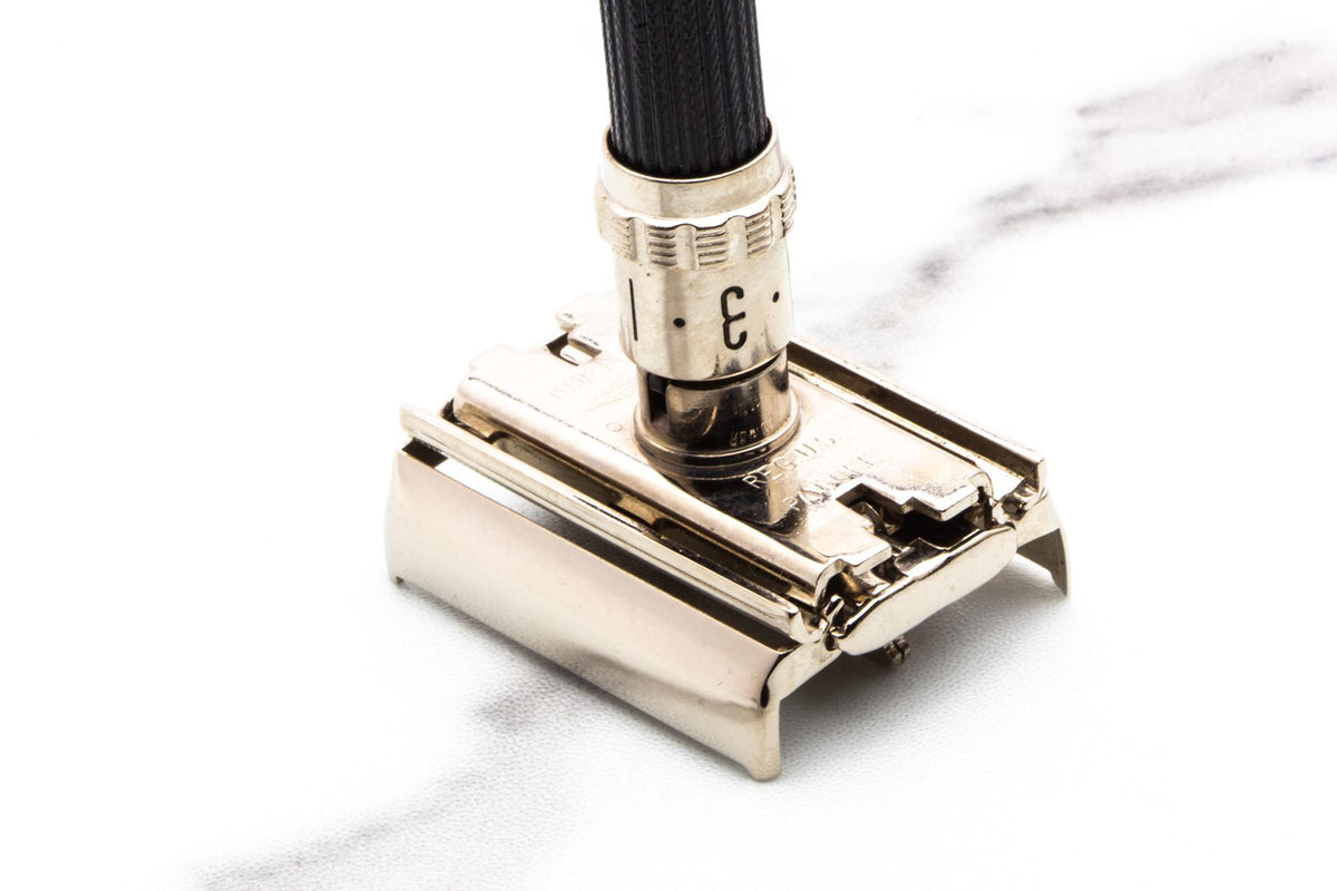 1969 O1 Gillette Super Adjustable 84 Safety Razor | Factory Nickel Revamp