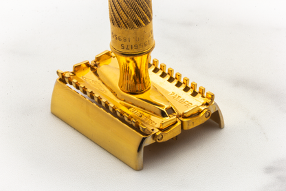 1930's Gillette Gold Deluxe Aristocrat Double Edge Safety Razor | Original Condition