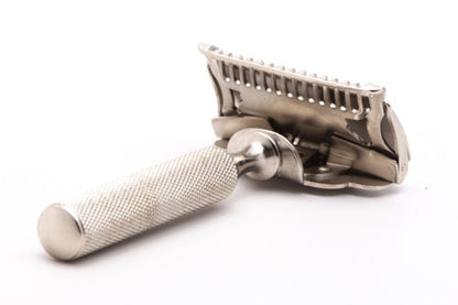 1920's Gem Single Edge Demaskeene Single Edge Safety Razor | Factory Nickel Revamp