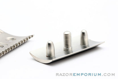 1917 Gillette Old Type Cap & Guard | Satin Nickel Revamp | Universally Threaded