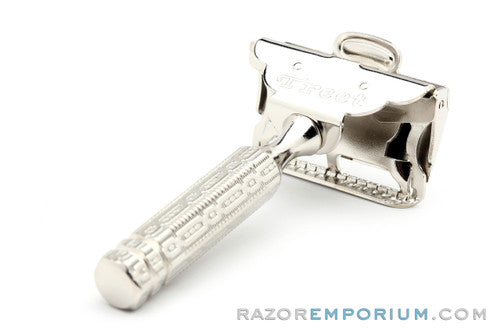1960's Treet with Gem Chain Handle Style SE Safety Razor | Nickel Revamp
