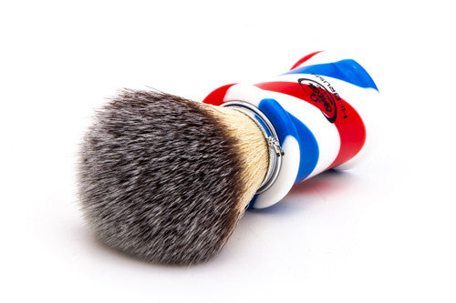 Omega 46735 "Barber Pole" HI-BRUSH Synthetic Shaving Brush