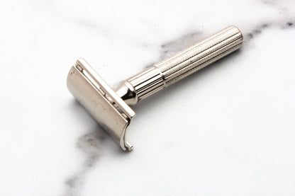 1947-51 Gillette Fat Handle Tech Three Piece Double Edge Safety Razor | Original Condition