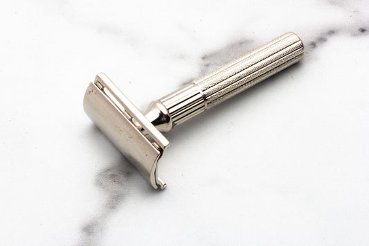1947-51 Gillette Fat Handle Tech Three Piece Double Edge Safety Razor | Original Condition