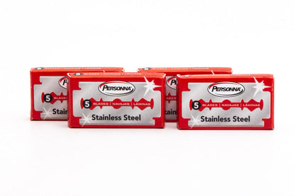 Personna Red Double Edge (DE) Safety Razor Blades