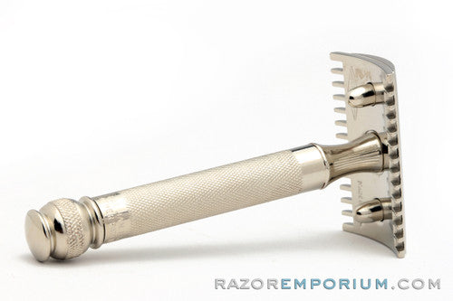 1920's Gillette Old Type Ball End DE Safety Razor Factory Nickel Revamp