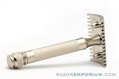 1920's Gillette Old Type Ball End DE Safety Razor Factory Nickel Revamp