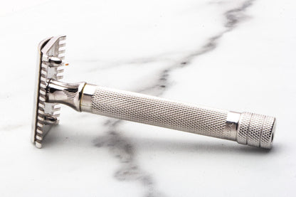 1920  Gillette Big Fellow Double Edge Safety Razor Set With Original Box | Rhodium Revamp