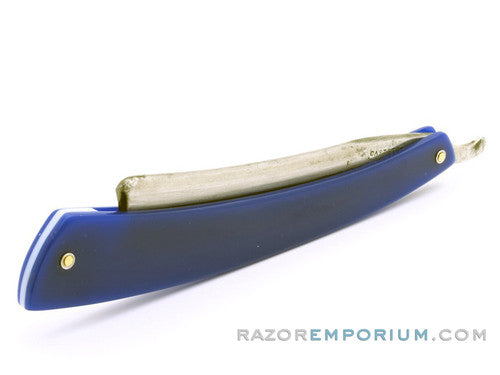 6/8" Vintage Cast Steel "Warranted" Straight Razor w/ Acrylic Scales