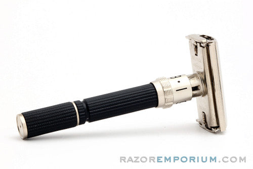 1970 P3 Gillette Super Adjustable 84mm DE TTO Safety Razor | Factory Nickel Revamp