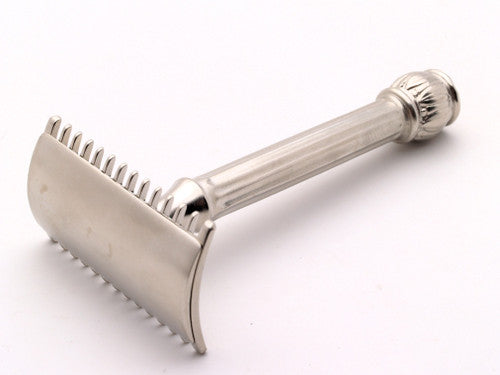 1917 Gillette Ball End Old Type DE Safety Razor |  Factory Nickel Revamp
