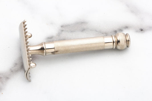 1918 Gillette Ball End Old Type Khaki Service Razor Set with Mirror | Original Condition