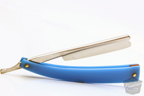 9/16'' Klas Tornblom Faux Frameback Sky Blue Acrylic Straight Razor