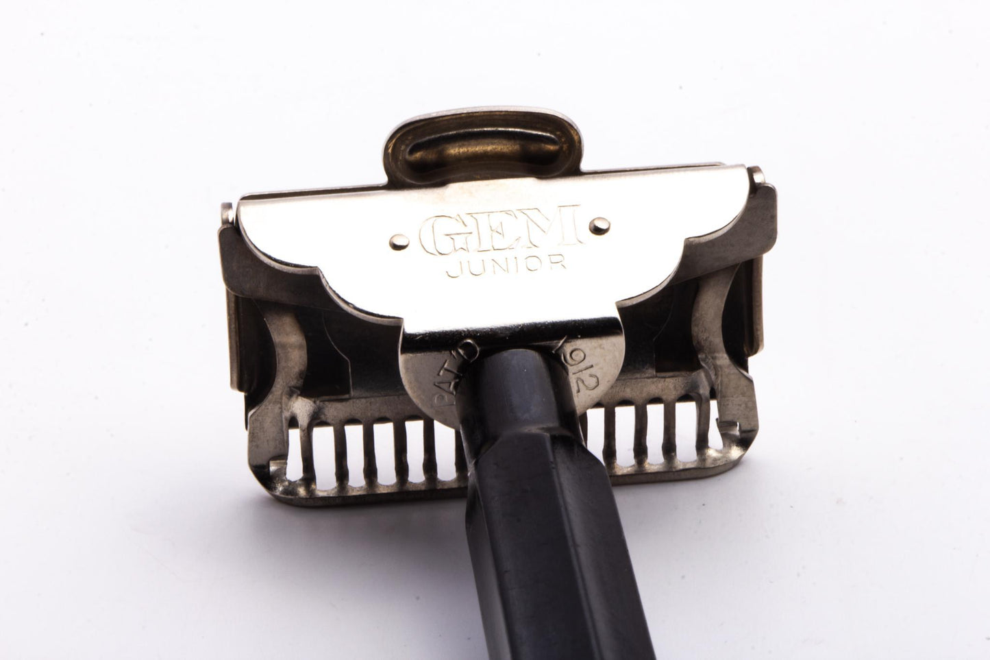 1930s Gem Junior Single Edge Safety Razor w/ Black Handle | Factory Nickel Revamp