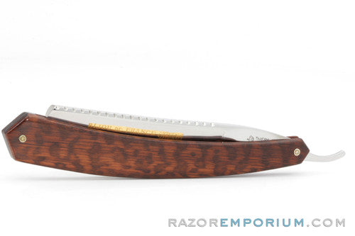13/16" Thiers-Issard Full Hollow Ground Straight Snakewood Razor