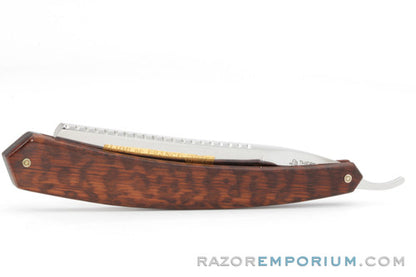 13/16" Thiers-Issard Full Hollow Ground Straight Snakewood Razor