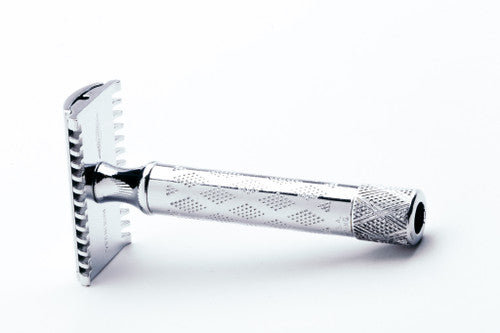 1930's Gillette New Deluxe Belmont DE Safety Razor w/ Metal Case & Blade Bank