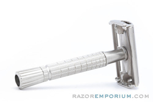 1959 Gillette Flare Tip Super Speed DE Safety Razor Factory Nickel Revamp E1