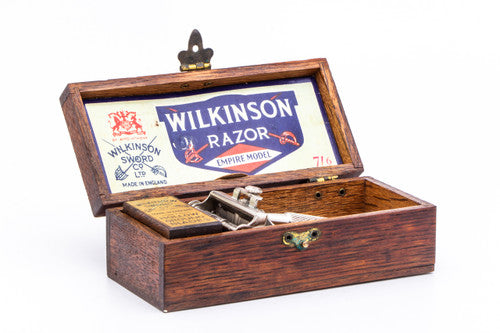 1940's Wilkinson Sword Co. Runner Guard Empire Razor with Case and Blades