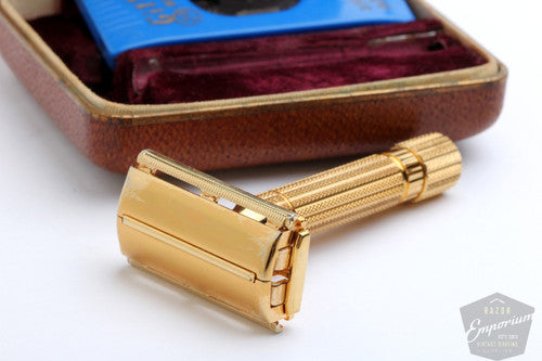 Gillette 1951 Aristocrat Double Edge in Brown Case