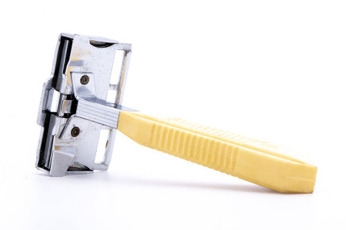 1940s Gem G-Bar Single Edge Razor With Cream Plastic Handle | Original Condition