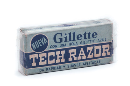 1950's Gillette Azul Tech Safety Razor NOS Set - Made in Mexico