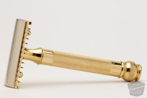 1910's Gillette Ball End Old Type Short Comb Safety Razor Gold