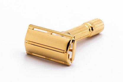 1959 E3 Gillette TTO Fatboy Adjustable Double Edge Safety Razor  | 24K Gold Revamp