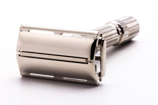 1960 F1 Gillette Fatboy Adjustable TTO Double Edge Safety Razor  | Factory Nickel Revamp