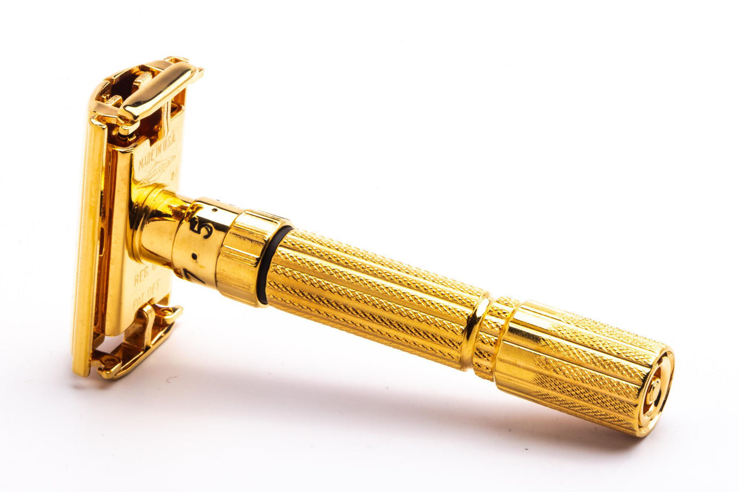 1960 F2 Gillette TTO Fatboy Adjustable DE Safety Razor | 24K Gold Revamp