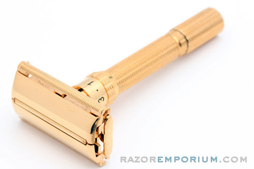 1965 Gillette K1 Slim Adjustable TTO Safety Razor 24K Gold Revamp