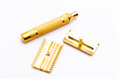 1930's Gillette New Bostonian Long Comb DE Safety Razor Set in Box