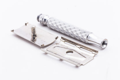 1973 T4 Gillette Ball End Tech Spiral Handle DE Safety Razor Set | Original Condition