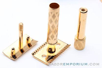 1920's Gillette New Standard Safety Razor Set | 24K Gold Revamp