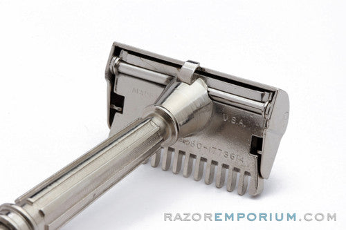 1930s Gem Micromatic OC SE Safety Razor | Factory Nickel Revamp