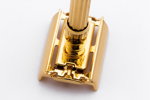 1967 Gillette Slim Aristocrat Adjustable DE Safety Razor 24K Gold Revamp