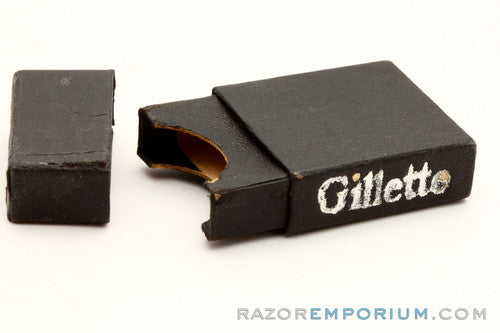1900s Gillette Cardboard Blade Bank Black