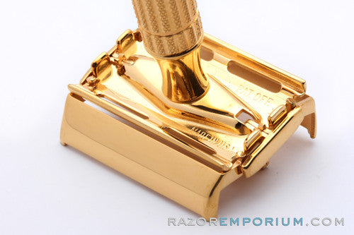 1952 Gillette Diplomat Double Edge Razor 24K Gold Revamp Y1