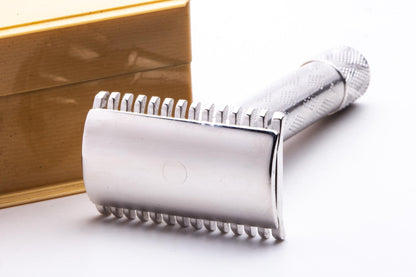 1922 Gillette New Improved Aristocrat Set in Original Faux Ivory Case | Rhodium Revamp