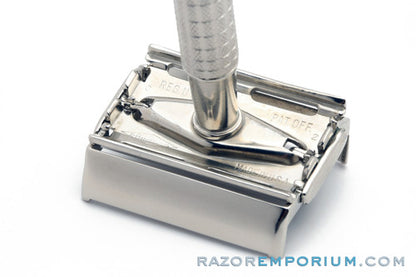 1957 Gillette Flare Tip Super Speed Safety Razor | Factory Nickel Revamp