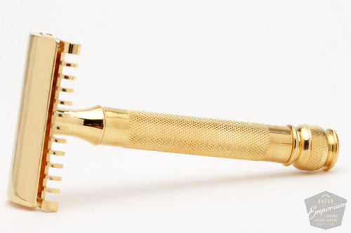 1930's Gillette Goodwill Ball End Gold DE Safety Razor 24K Gold