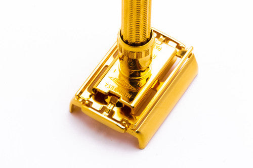 1962 H1 Gillette Slim Aristocrat Adjustable Double Edge Safety Razor | 24k Gold Revamp
