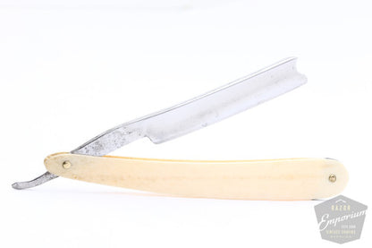 9/16" J Wostenholm & Sons Ebro Straight Razor | Bone Scales - Wedge - Barber's Notch | Sheffield, England